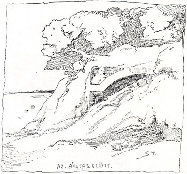  Az ásatás előtti állapot (Stornó Ferenc rajza)